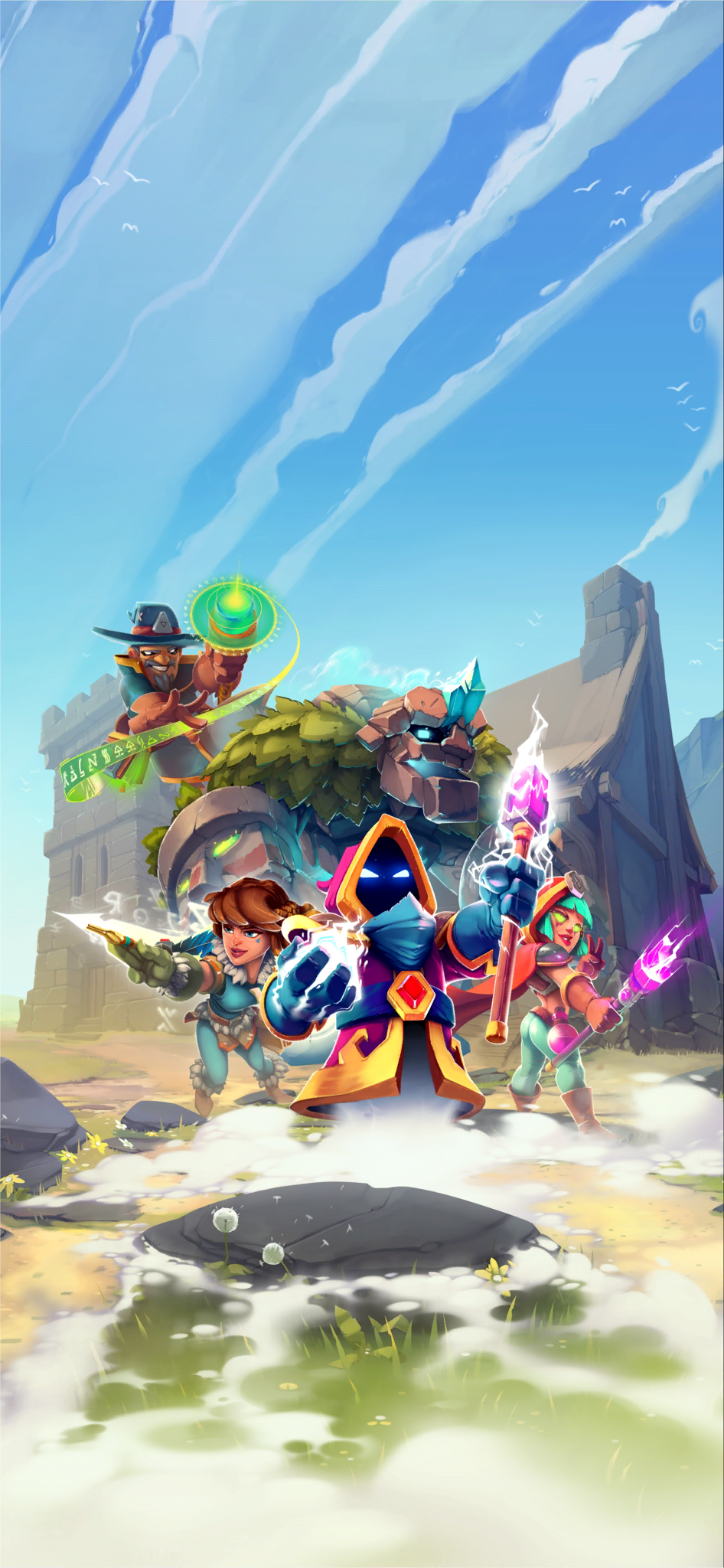 Die originalen Helden von Super Spell Heroes